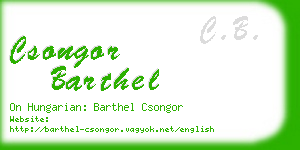 csongor barthel business card